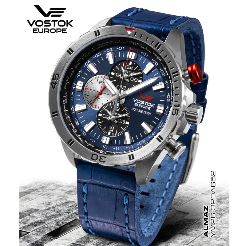 Мужские часы Vostok Europe Almaz Multifunction YM26-320A652LE