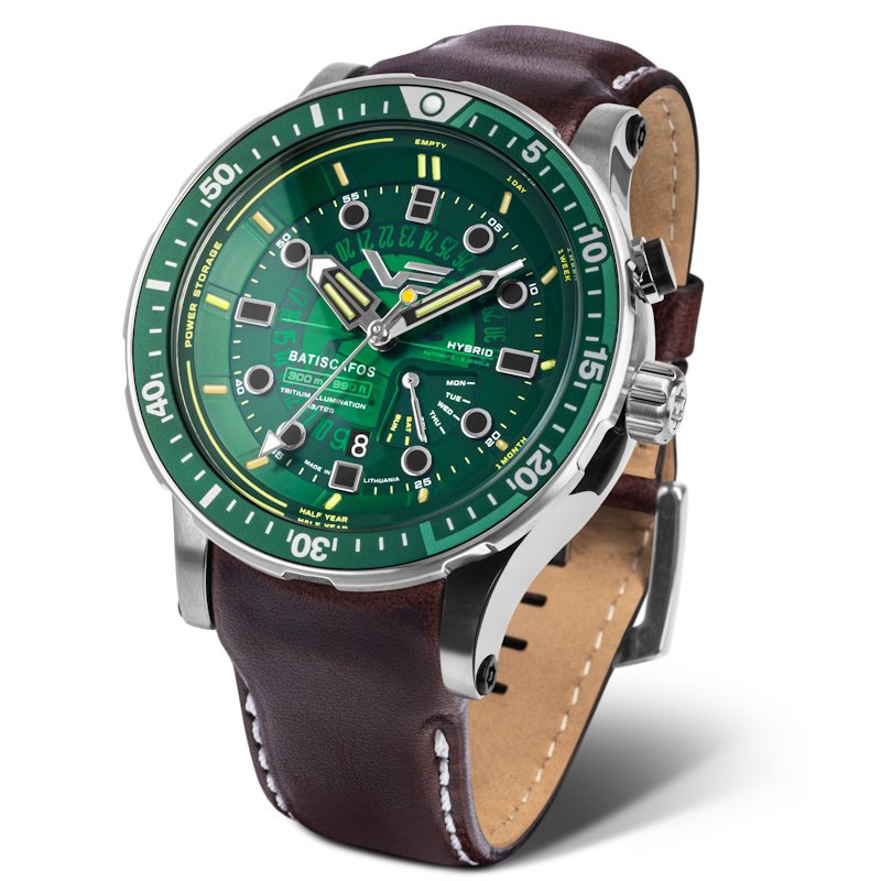 Мужские часы Vostok Europe Batiscafos Hybrid PX84-511A770LE-SL