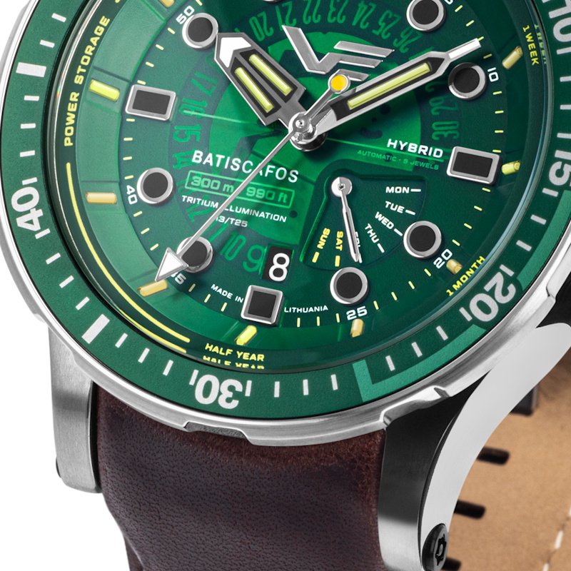 Мужские часы Vostok Europe Batiscafos Hybrid PX84-511A770LE-SL