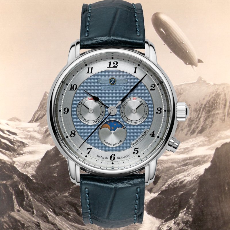 Мужские часы Zeppelin 8536-3 Captain's Line, Moon Phase