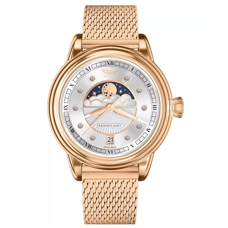 Women’s watch AVIATOR Douglas Moonflight Diamonds Edition V.1.33.2.382.5