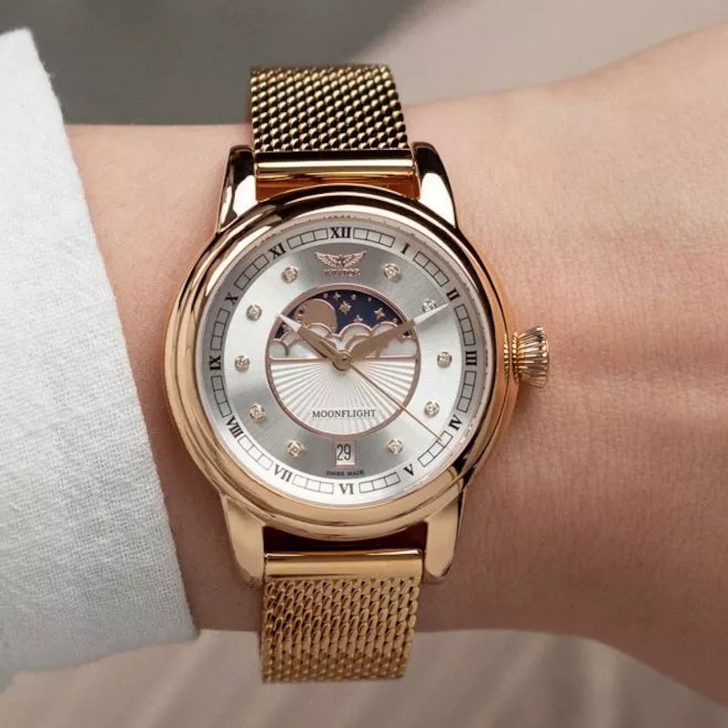 Women’s watch AVIATOR Douglas Moonflight Diamonds Edition V.1.33.2.382.5