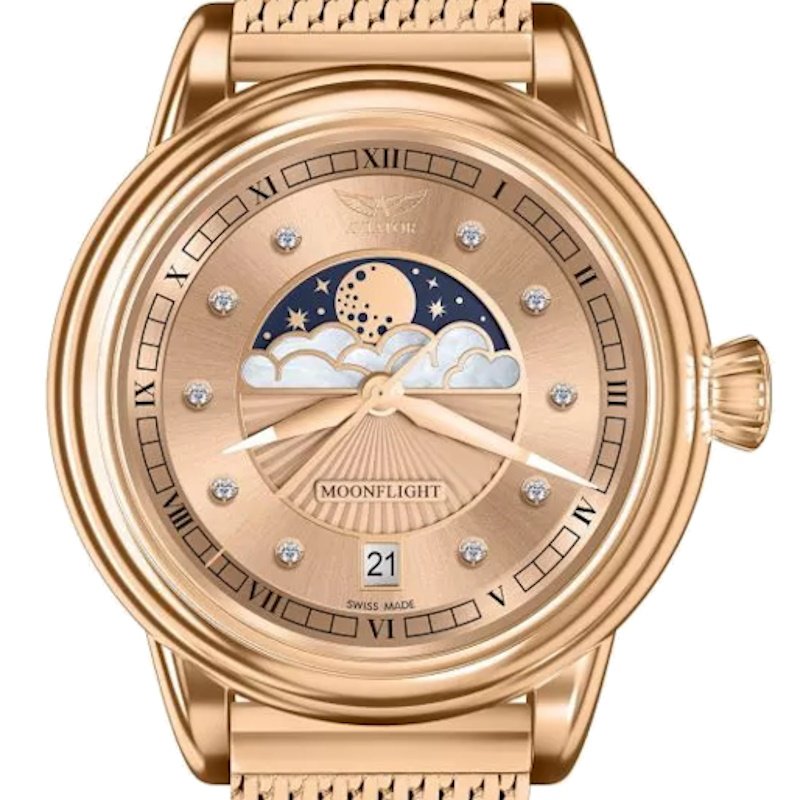 Women’s watch AVIATOR Douglas Moonflight Diamonds Edition V.1.33.2.383.5