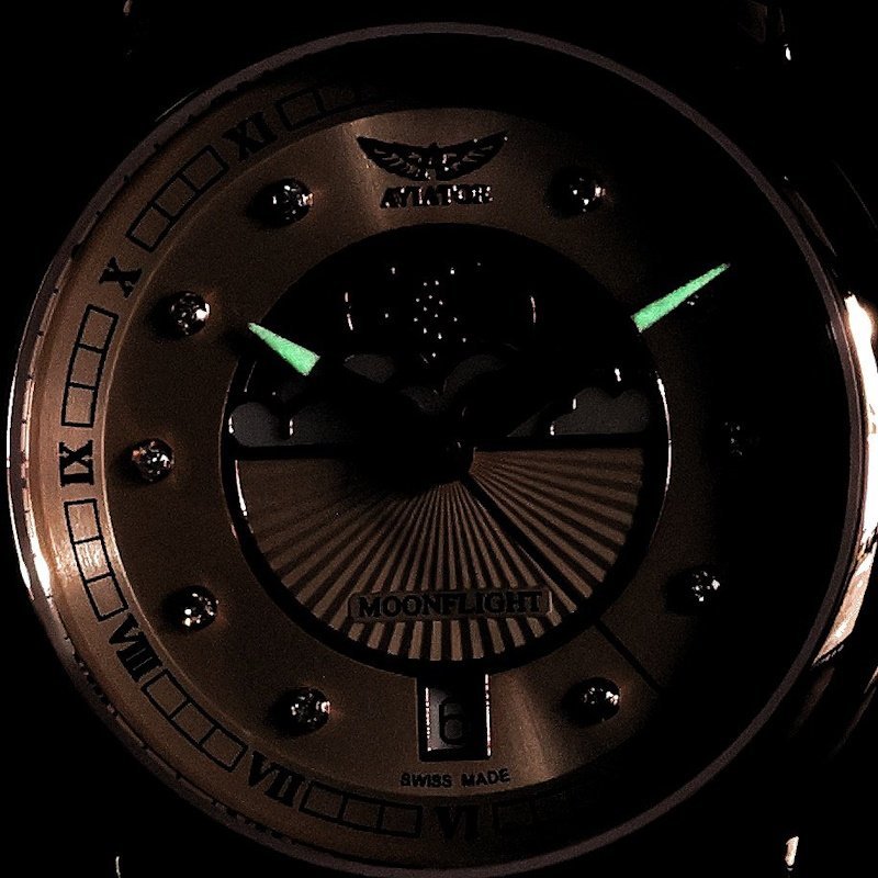 Women’s watch AVIATOR Douglas Moonflight Diamonds Edition V.1.33.2.383.5