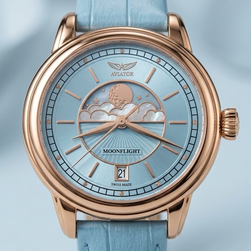 Women’s watch AVIATOR Douglas Moonflight V.1.33.2.360.4