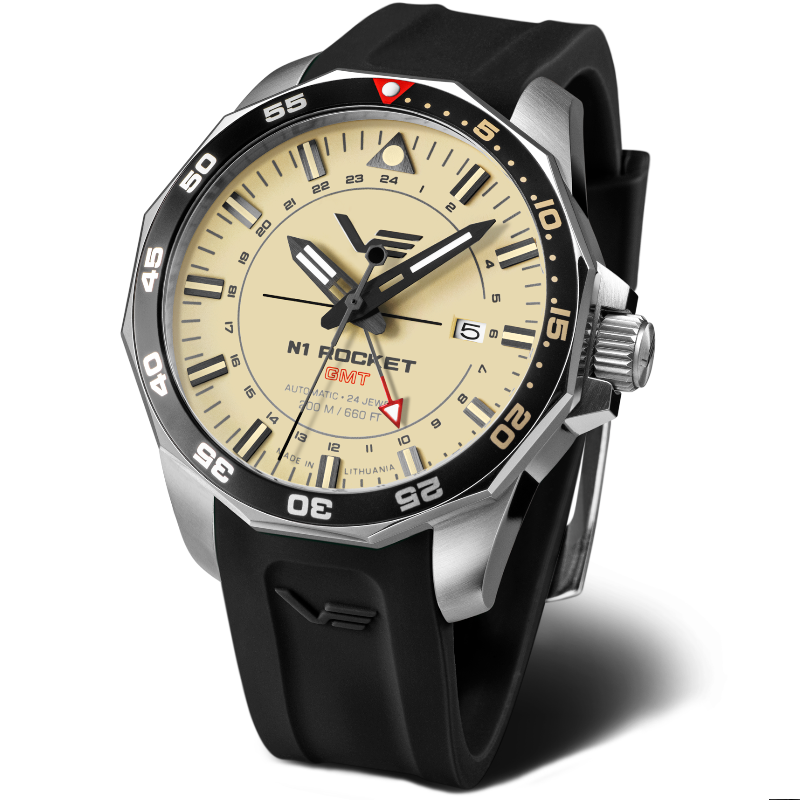 Men’s watch Vostok Europe N1 Rocket GMT NH34-225A713SLBK