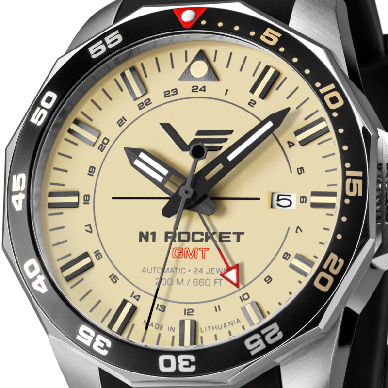 Men’s watch Vostok Europe N1 Rocket GMT NH34-225A713SLBK