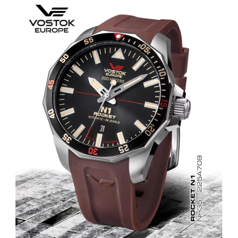 Мужские часы Vostok Europe Rocket N1 NH35-225A709SLBW