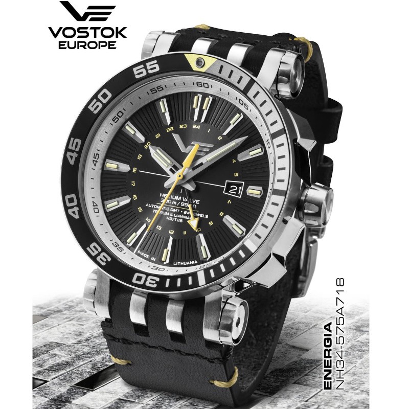 Men’s watch Vostok Europe Energia Rocket GMT NH34-575A718BR