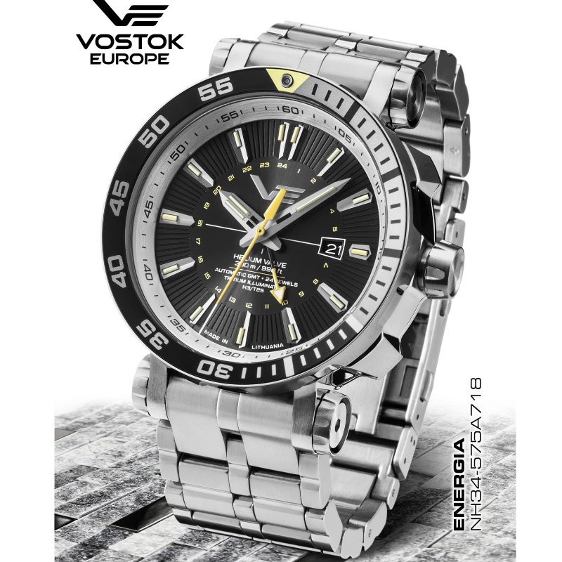 Men’s watch Vostok Europe Energia Rocket GMT NH34-575A718BR