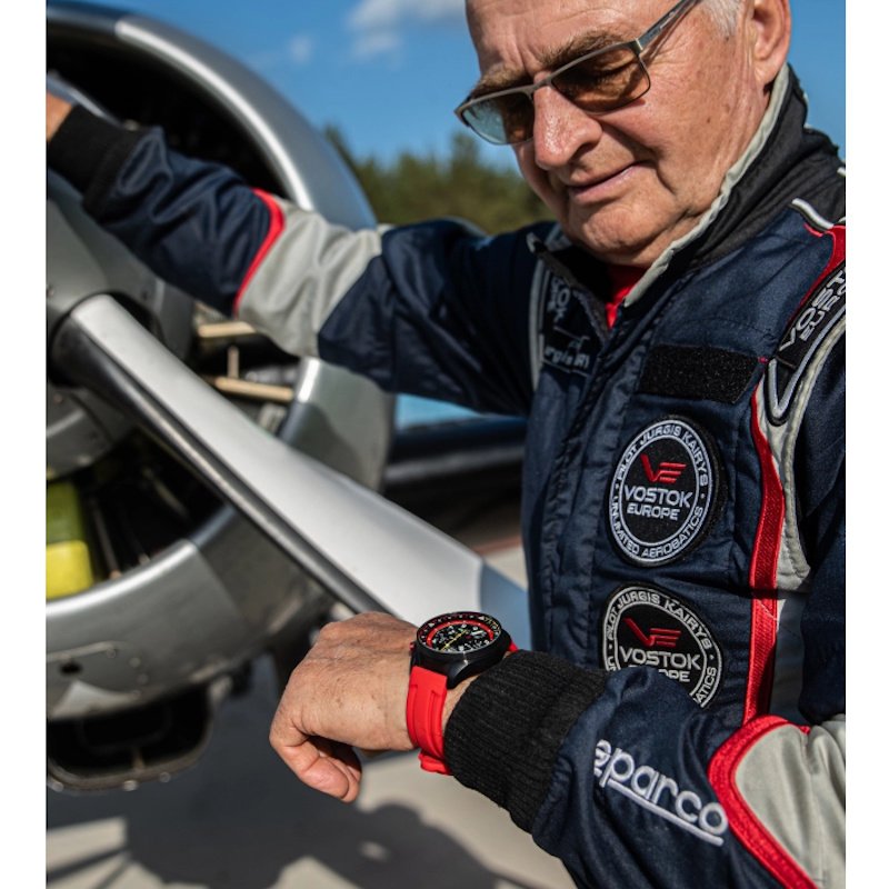 Meeste käekell Vostok-Europe âPilot Jurgis Kairys. Unlimited Aerobaticâ - Limited edition - 6S21-326C794SLRE