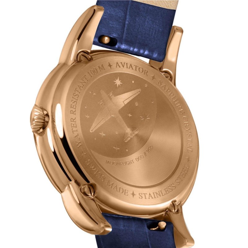 Women’s watch AVIATOR Douglas Moonflight Gemstone Edition Blue Sapphire V.1.33.2.416.4