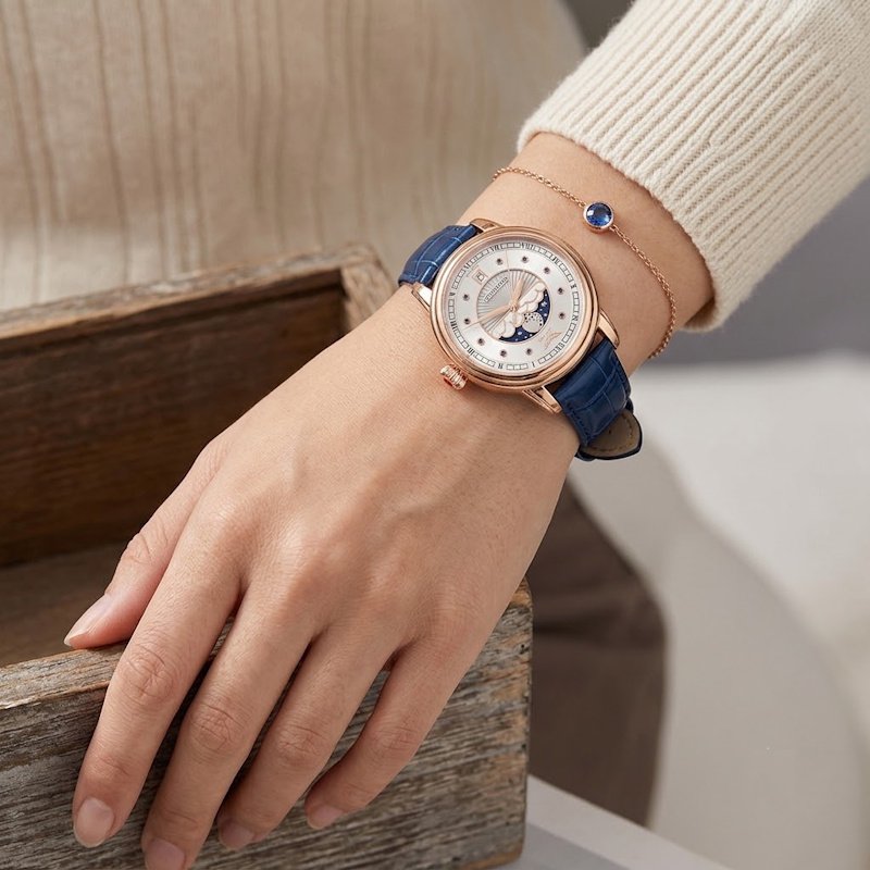 Women’s watch AVIATOR Douglas Moonflight Gemstone Edition Blue Sapphire V.1.33.2.416.4