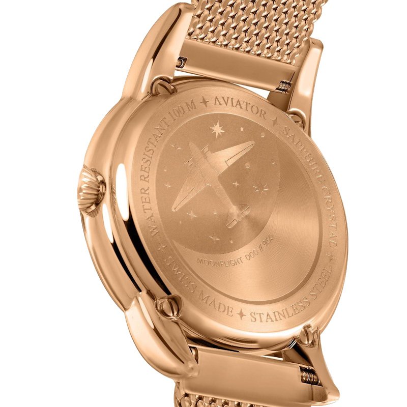 Women’s watch copy of AVIATOR Douglas Moonflight Gemstone Edition Blue Sapphire V.1.33.2.416.5