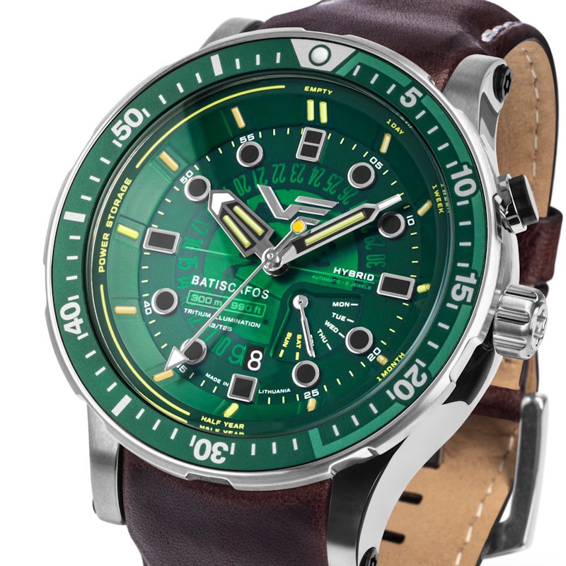 Мужские часы Vostok Europe Batiscafos Hybrid PX84-511A77BR-LEBW