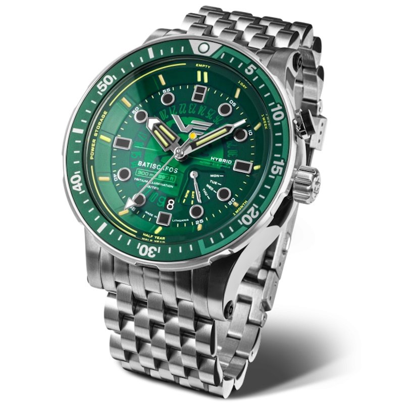 Мужские часы Vostok Europe Batiscafos Hybrid PX84-511A77BR-LEBW